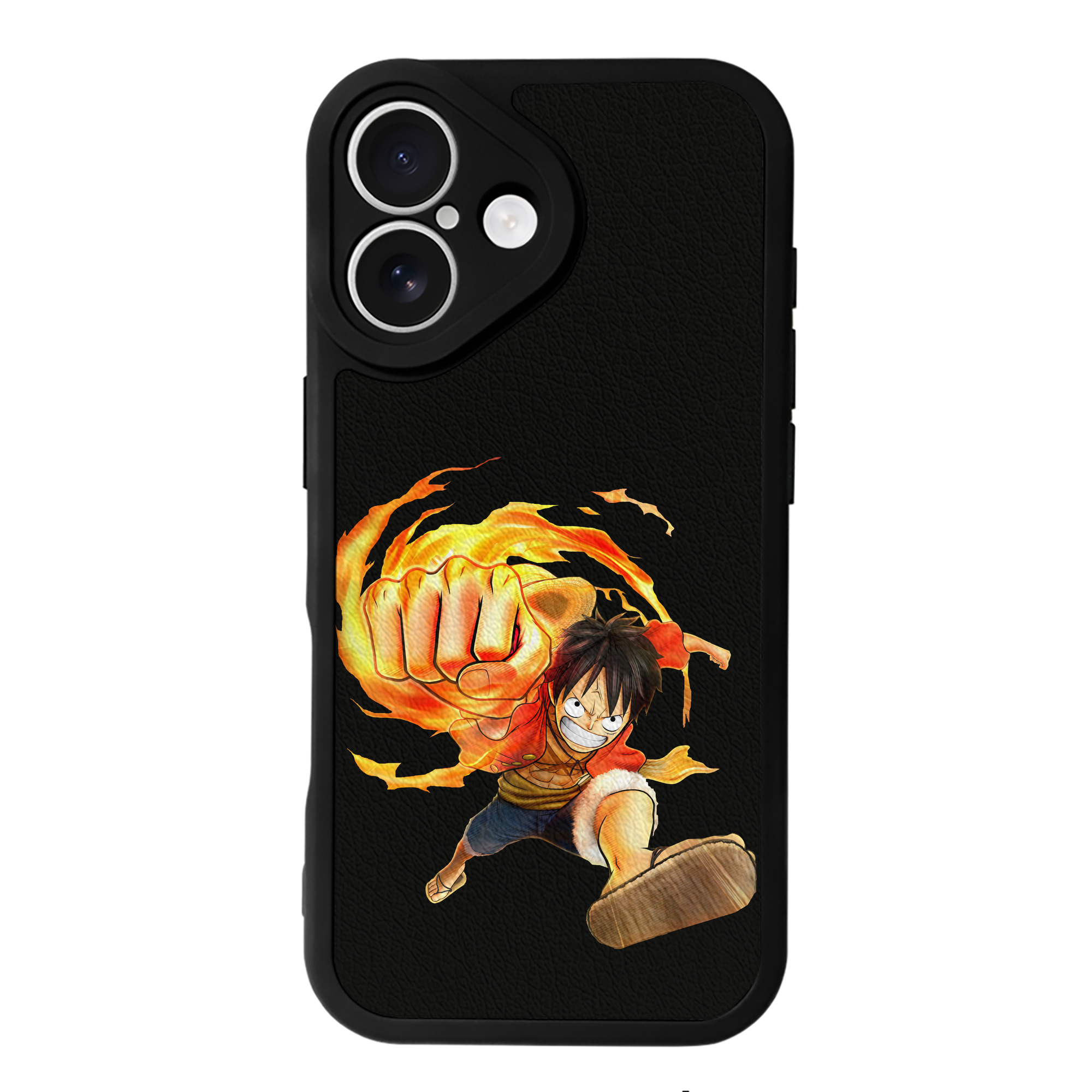（画像用） ワンピース モンキー・D・ルフィ ONE PIECE Monkey D. Luffy 【iPhone 16シリーズ対応】シリコンスマホケース（レザー調） 材質：シリコン